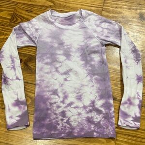 Lululemon Size 2 Purple Tie-dye Swiftly Tech Long Sleeve Shirt